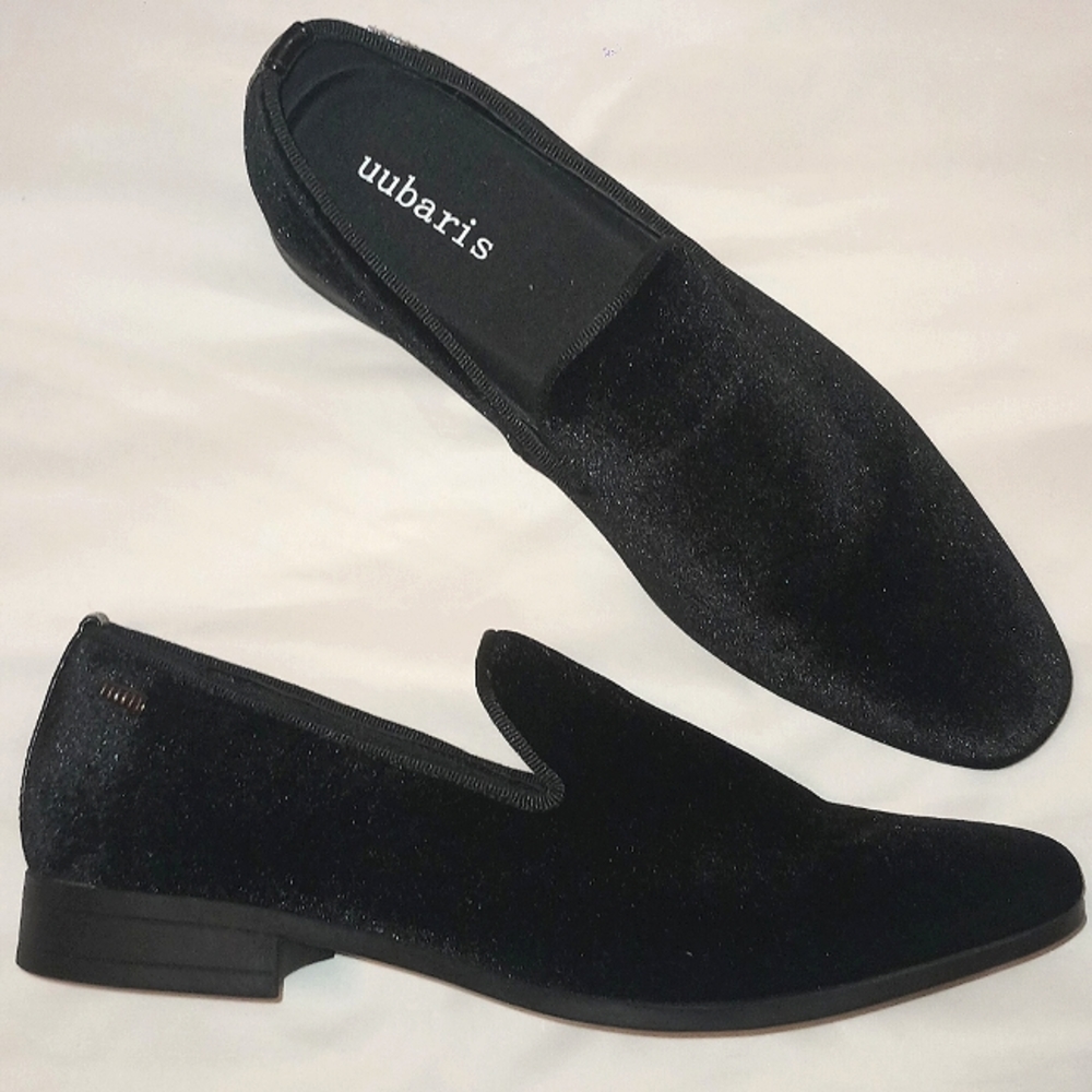 New! Men's Black Velvet Slip-on Formal Loafers